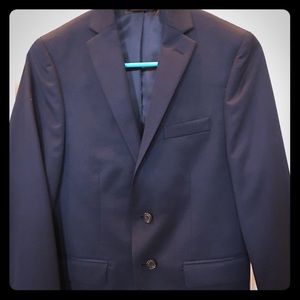 Navy suit and blue dress shirt -Boys size 12